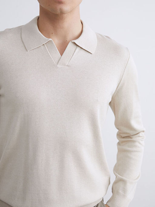 Polo Yaka Erkek Triko Kazak