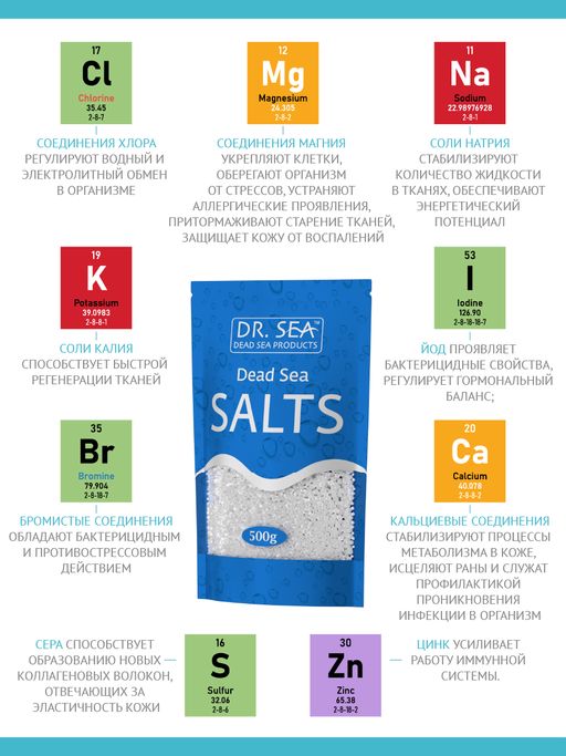 180 DS Соль Мертвого Моря (пакет) 500 г - Dead sea фото 5