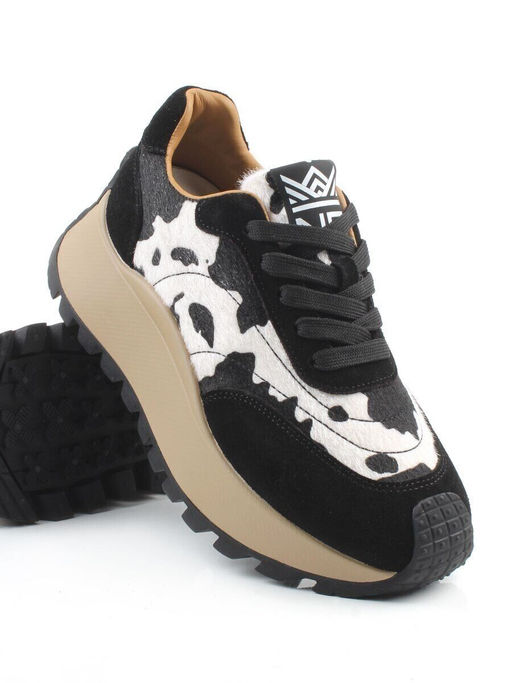 04-PDH362-3 BLACK Кроссовки демисезонные женские (натуральная замша, натуральная кожа)