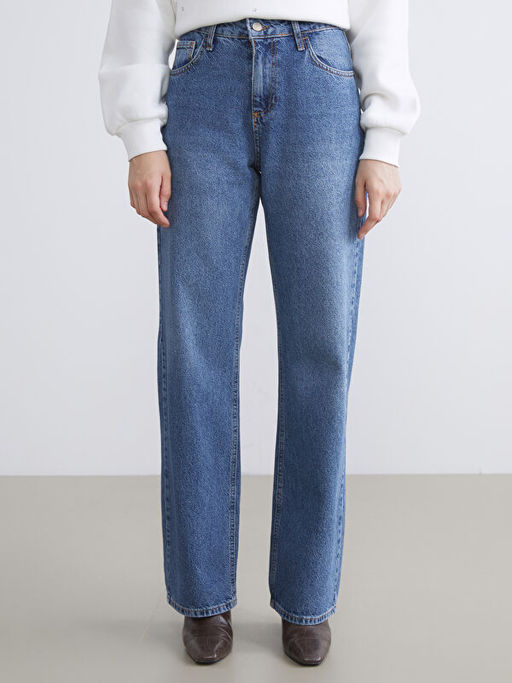 Baggy Fit Kad?n Jean Pantolon