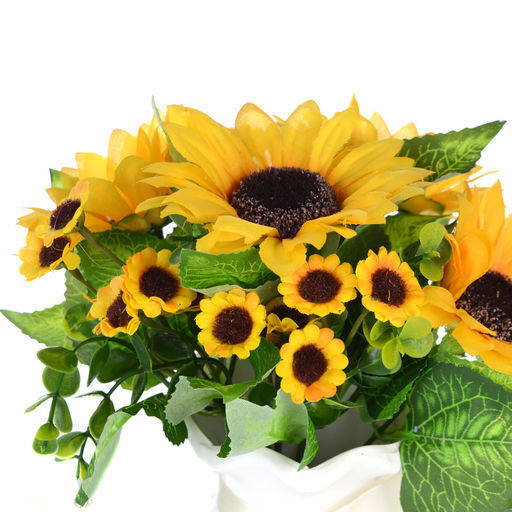 Цветок искусственный Подсолнух букет 27 см / NW715 /уп 320/ - ГалеонТрейд фото 2