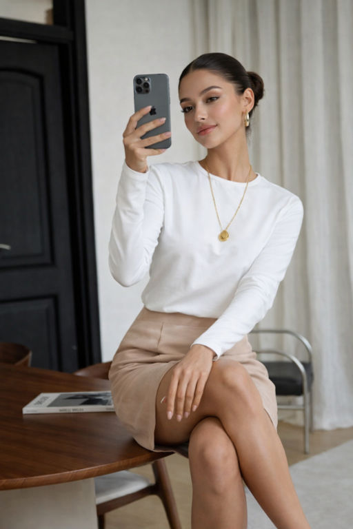 Лонгслив с эффектом персика хлопок 95%, лайкра 5% - Binita фото 2