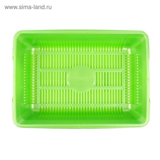 Туалет глубокий с сеткой, 38.5×26×9 см, зеленый