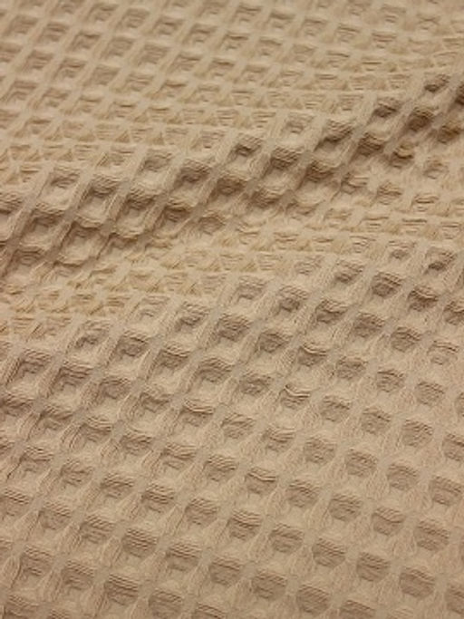 Вафельное премиум-полотно Бохо цв.темно-телесный, ш.1.5м, хлопок-100%, 240гр/м.кв
