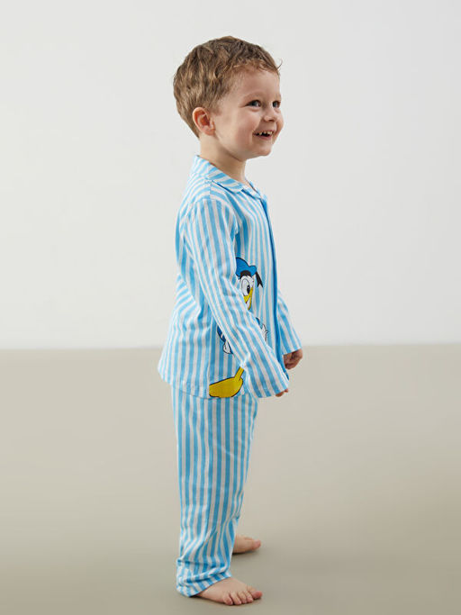 Donald Duck Bask?l? Erkek Bebek Pijama Tak?m