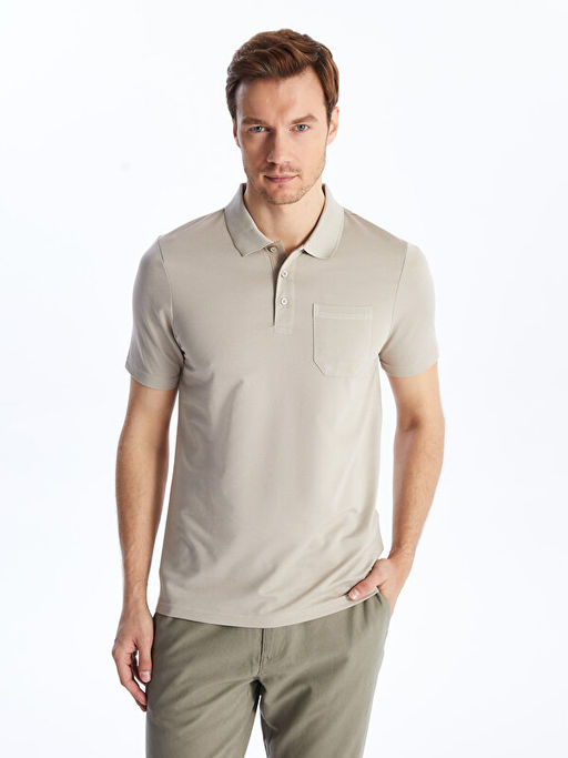 Polo Yaka K?sa Kollu Penye Erkek Ti??rt - Waikiki фото 2