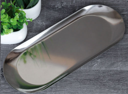 Блюдо овальное 30 х12 см металл/ 737552-silver /уп 120/730847