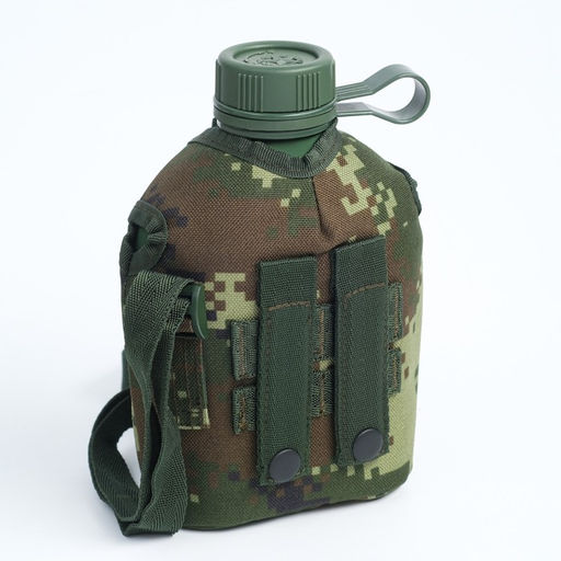 Фляжка армейская походная Adventure, 1 л, для воды, металл, зелёная - Simaland фото 2