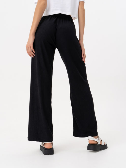 Брюки палаццо .из вискозы с эффектом жатки арт.1135-1,черные - Binita фото 9
