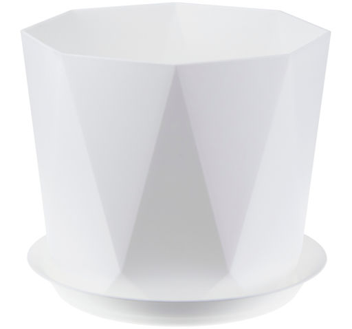 Кашпо ПРИЗМА d.175 мм 2,6 л с поддоном М3138 - Полимербыт фото 4