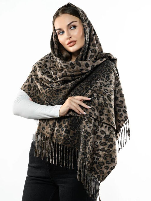Яркий палантин с анималистичным принтом - Pretty mania фото 4