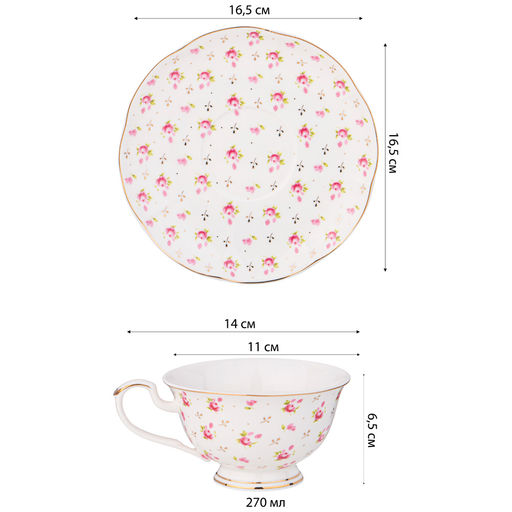 ЧАЙНЫЙ НАБОР LEFARD SONNET IN ROSES НА 6 ПЕР. 12 ПР. 270 МЛ фото 3