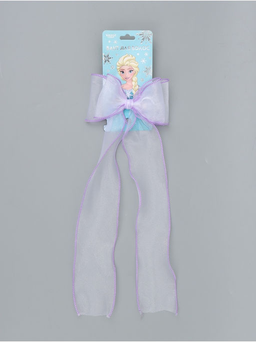 Бант для волос на заколке сиреневый, Холодное сердце