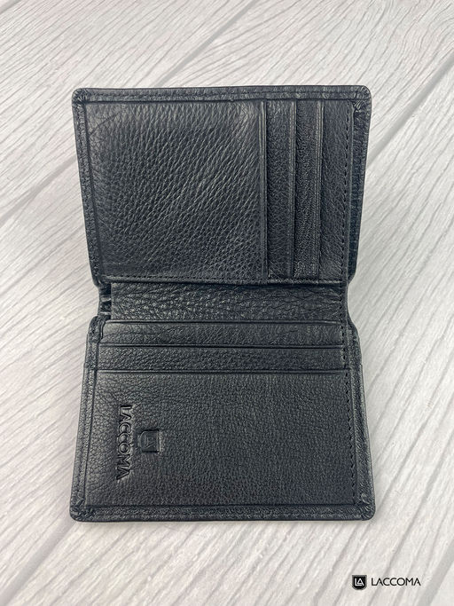 LACCOMA портмоне 168-47-черный натуральная кожа полиэстер