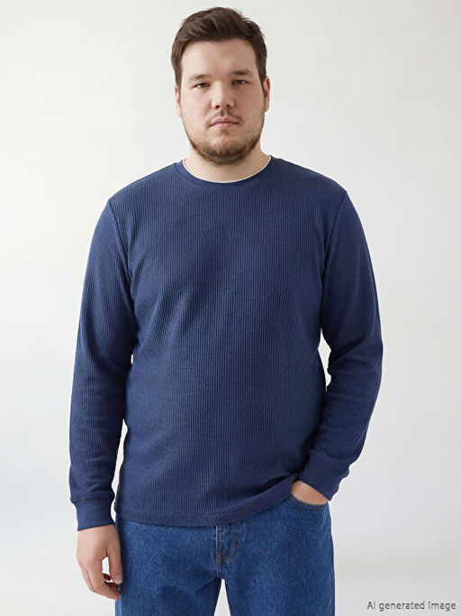 Bisiklet Yaka Uzun Kollu Erkek Ti??rt