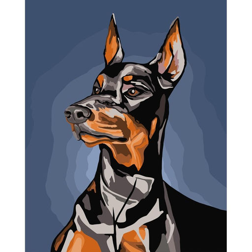Картина по номерам на холсте с подрамником Доберман 40 50 см - Школа талантов фото 3