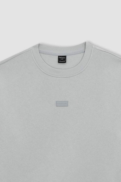 Толстовка свободного кроя с круглым вырезом - Defacto фото 8