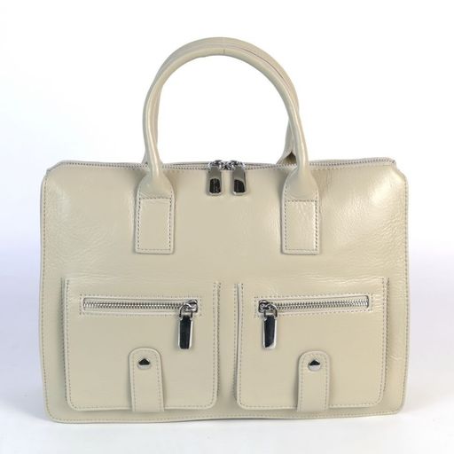 Женская кожаная сумка 3172 Офф Вайт - Cidirro фото 2