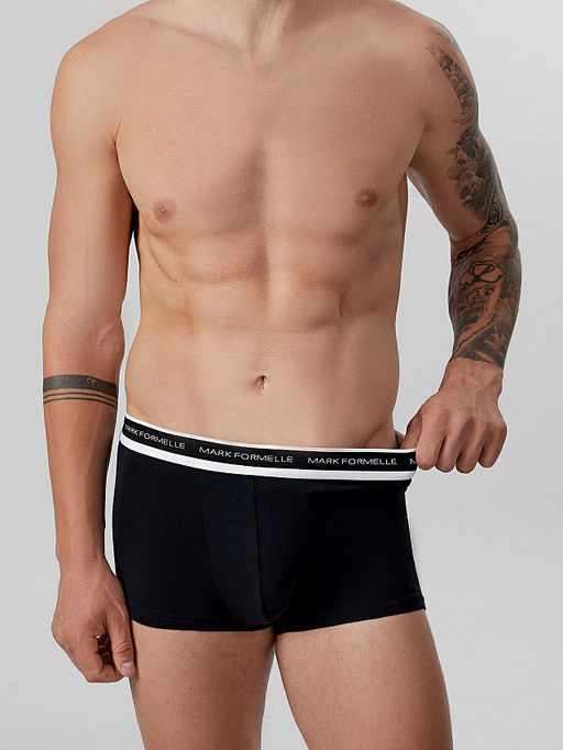 Цена за 2 штуки! Трусы боксеры мужские черные - Mark formelle фото 3