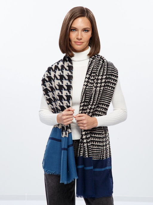 Палантин жен. виск+шерсть 90х180 LIN33-873-12