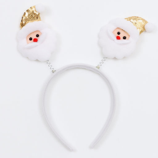 Ободок новогодний карнавальный Дед мороз, золотой