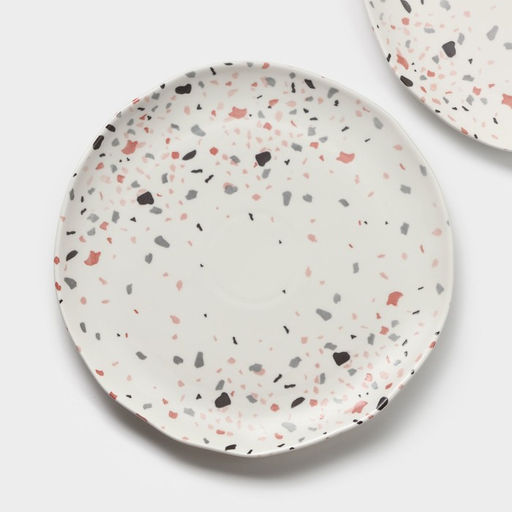 Тарелки Magistro Terazzo, d=27 см, набор 2 шт., фарфор, белые  фото 5