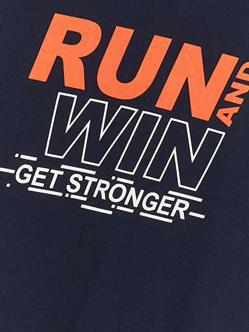 Bisiklet Yaka Bask?l? K?sa Kollu Erkek ?ocuk Ti??rt - Waikiki фото 2