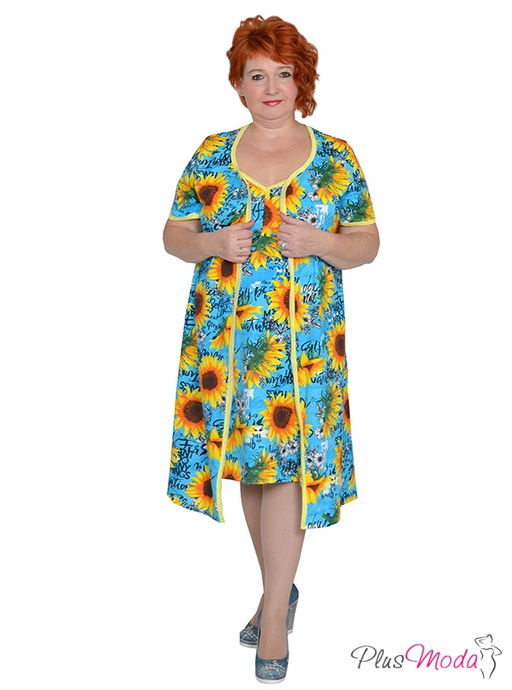 Сорочка Модель №1211 размеры 44-84 - Plusmoda фото 3