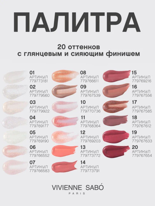 Vivienne Sabo Блеск для губ Tropique Gloss тон 20  фото 8