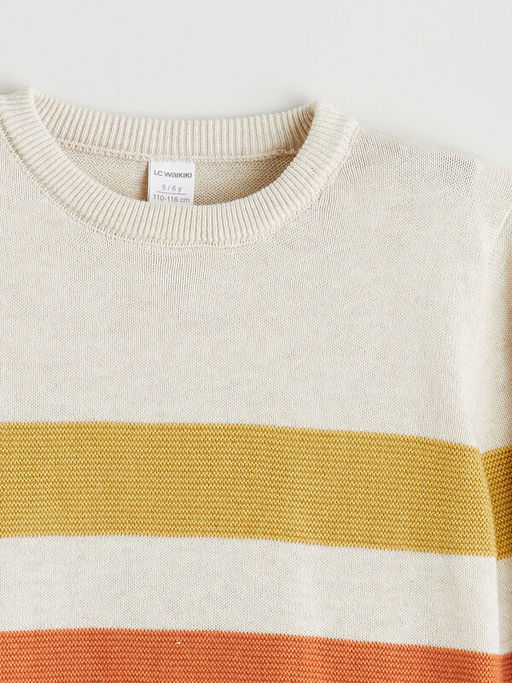 Bisiklet Yaka Uzun Kollu Erkek Bebek Triko Kazak