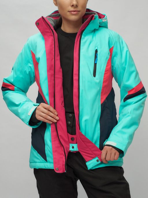 Горнолыжный костюм женский бирюзового цвета 02201Br - Chunmai фото 16