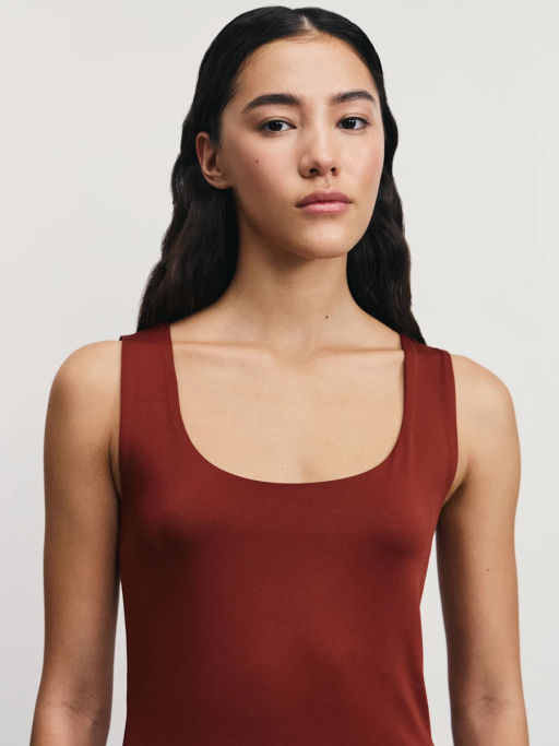 Базовый топ с широкими бретелями / Zarina  фото 6