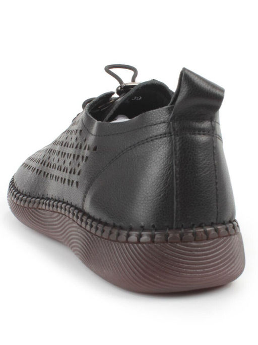 03-5005-1 BLACK Полуботинки женские летние (натуральная кожа)