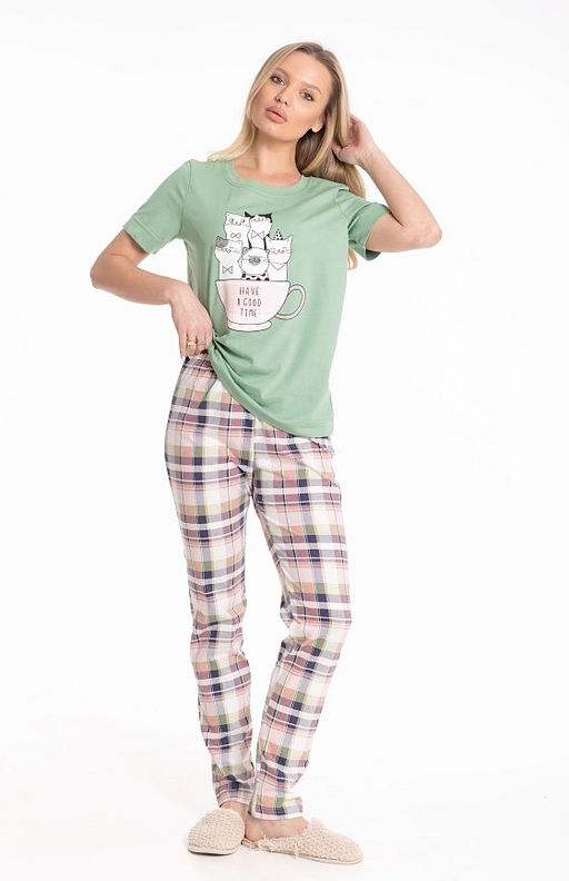 Пижама М32276Ппп полынь/пудра - Елена фото 6