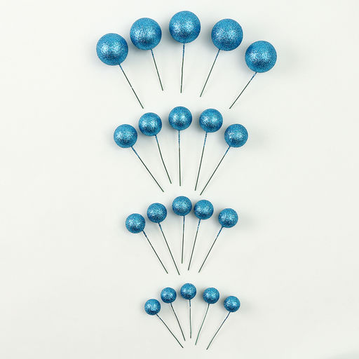 Набор для украшения Бусины, набор 20 шт, цвет синий - Страна карнавалия фото 2