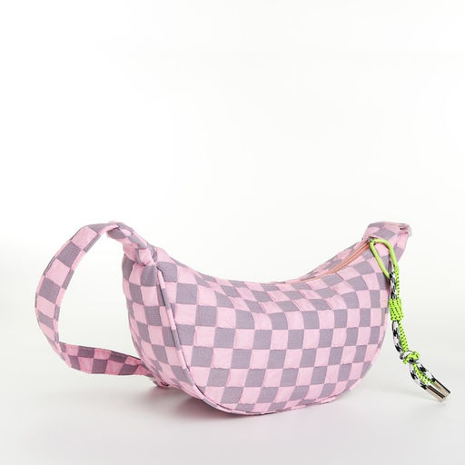 Сумка женская через плечо, розовая, 30×14×10 см