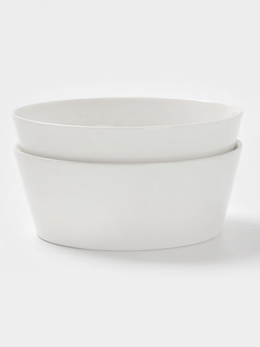 Салатники Magistro White Snow, набор 2 шт., 1 л, 18×7 см, фарфор, белые