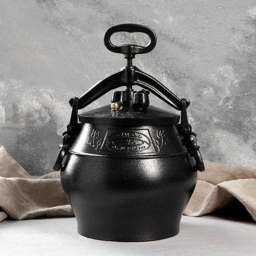 Казан (скороварка) 12,0 л Афганский, черный с боковыми ручками (Н109)