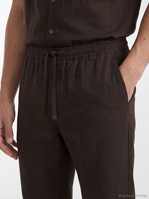 Брюки Regular Fit под лен мужские