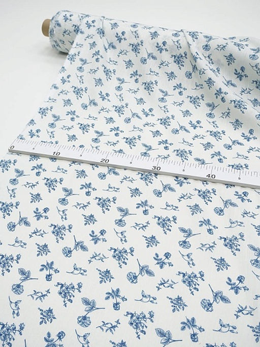 Лен с вискозой сорочечный (Digital) Хейли цв.синий, ш.1.45м, лен-49%, вискоза-51%, 135гр/м.кв - Купава фото 3