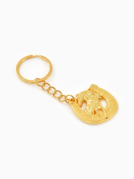 Брелок новогодний «Подкова», золотой