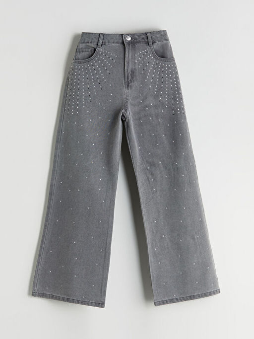 Wideleg K?z ?ocuk Jean Pantolon
