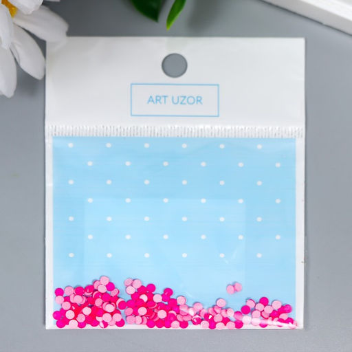 Декор для творчества Стразы флуоресцентные. Ярко-розовые набор 144 шт ss10 - 2,7 мм - Simaland фото 3