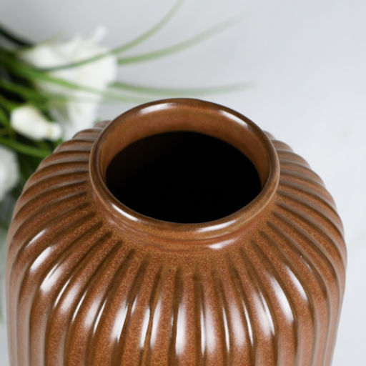 Ваза 32 см коричневая / WRF-127 /уп 6/ - ГалеонТрейд фото 2