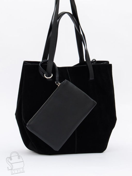 Сумка женская кожаная 1023M black Polina&Eiterou