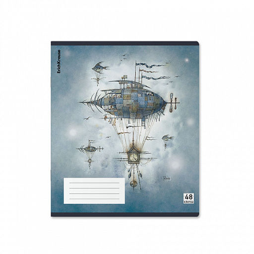 Цена за 5 шт. Тетрадь общая ученическая с пластиковой обложкой на скобе ErichKrause Волшебное путешествие, А5+, 48 листов, клетка_MIX-PACK фото 4