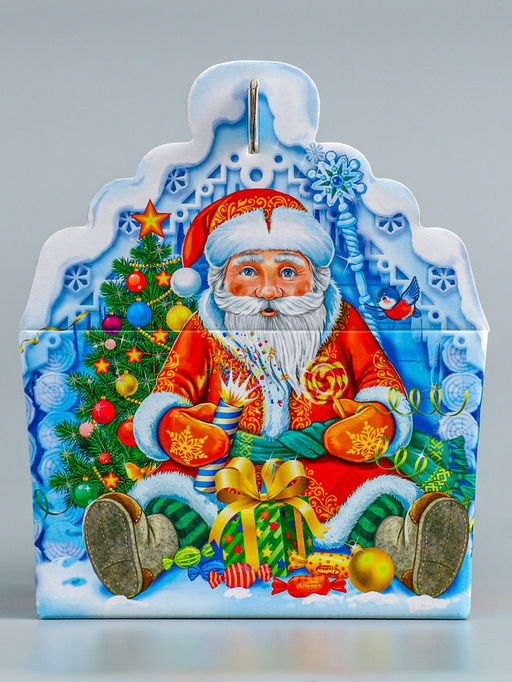 Цена за 5 шт. Подарочная коробка новогодняя «Ледяной домик» 19.3 (233) × 18×13 см