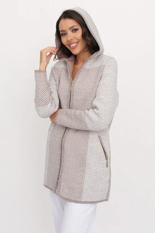 ЗЛАТА Кардиган С 2065/кофейный микс