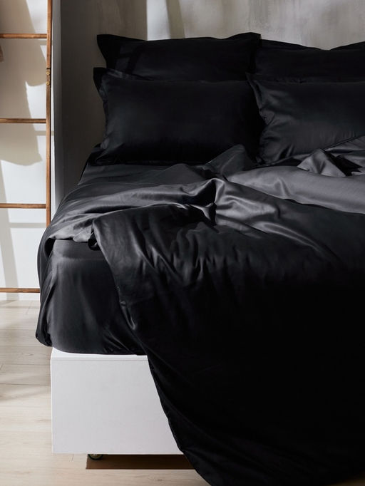 Простыня 2 спальная SL Home Tencel, 235240 см, чёрная, тенсель - Sima-land home фото 5