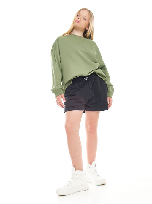 Свитшот базовый однотонный 22-7664 красный - Mini maxi фото 19